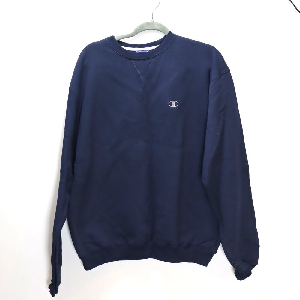 Vintage‎ Champion Navy Crewneck Sweatshirt Made in Mexico Size L